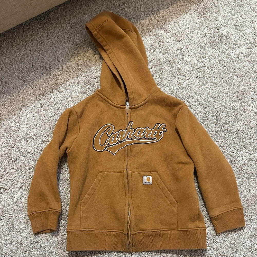 Carhartt Kids Tan Zip-Up Hoodie